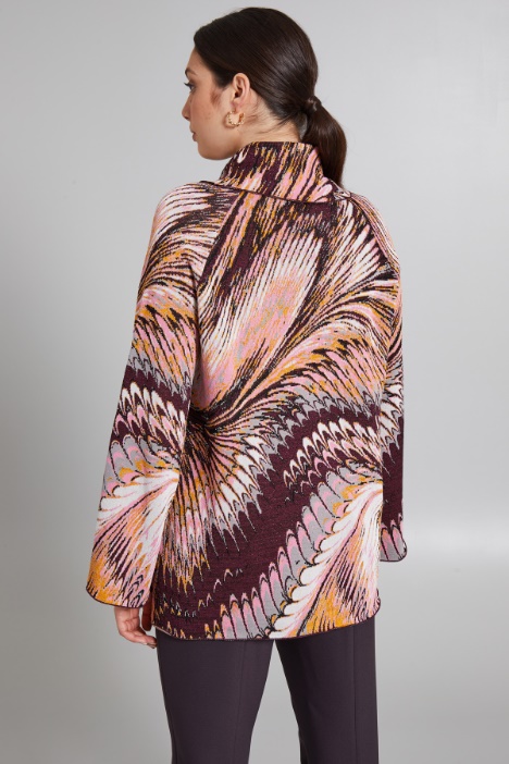 Maglia svasata jacquard