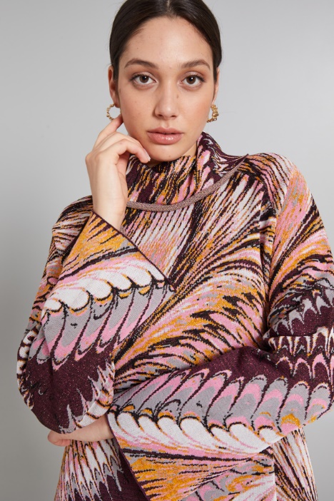 Maglia svasata jacquard