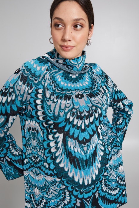 Maglia svasata jacquard