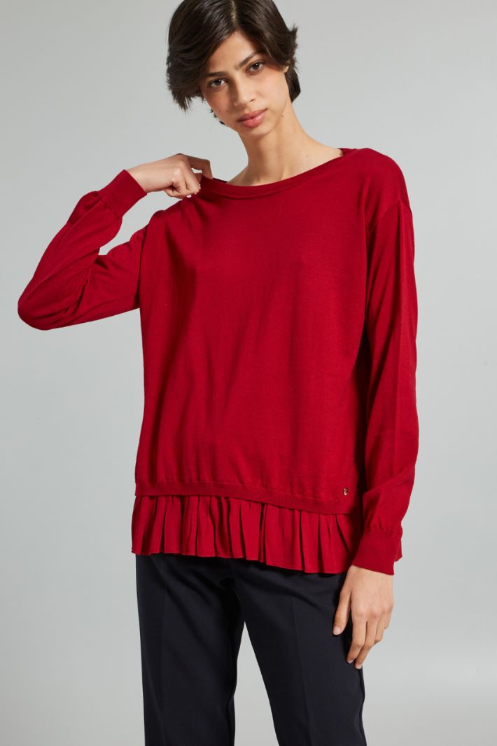 Flounced hem sweater Intrend - 3