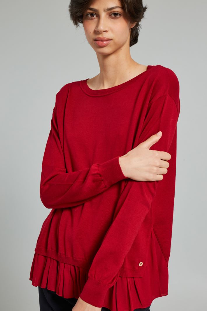 Flounced hem sweater Intrend - 4