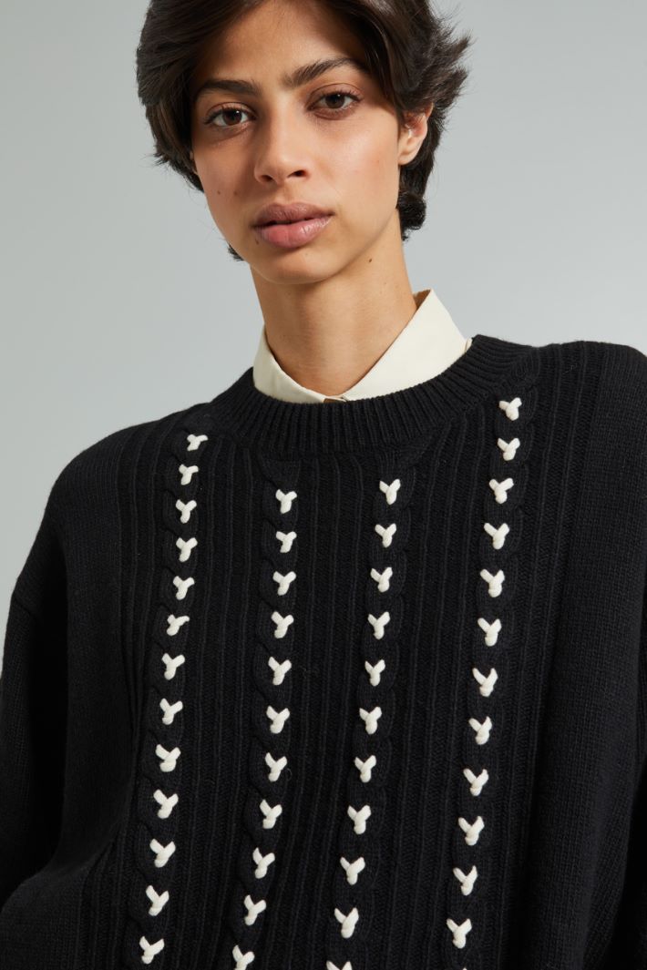 Sweater with contrasting details Intrend - 4