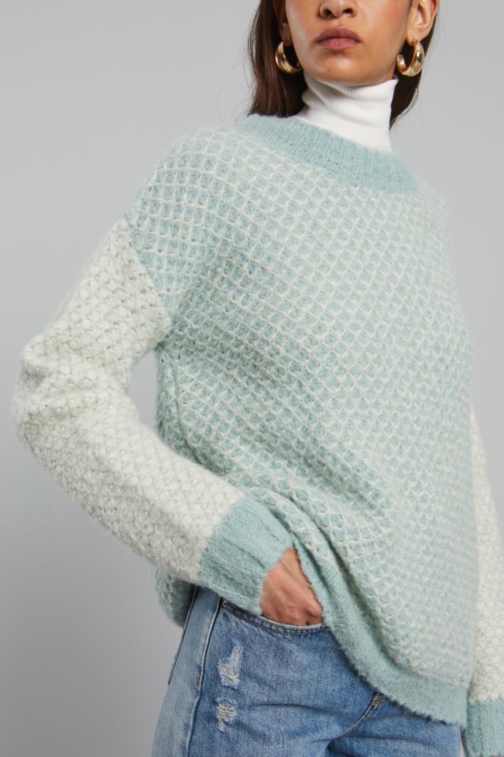 Honeycomb-knit sweater Intrend - 4