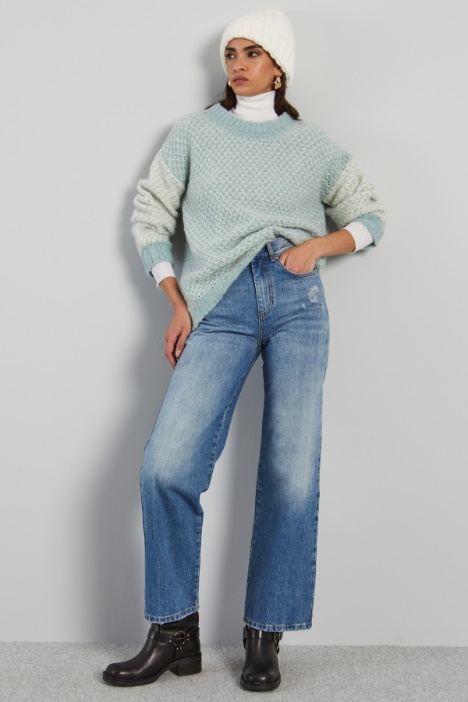 Honeycomb-knit sweater Intrend