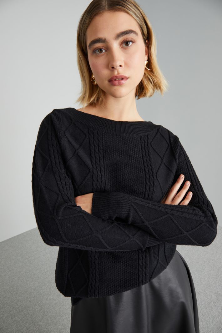 Boat neck sweater Intrend - 4