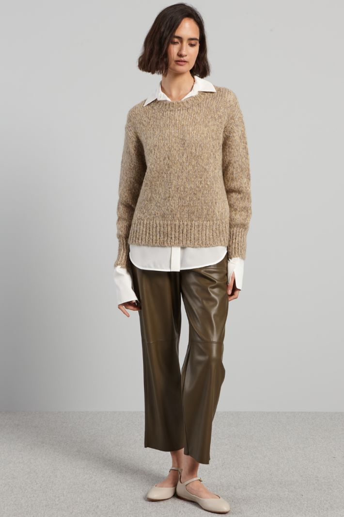 Mouliné-patterned sweater Intrend