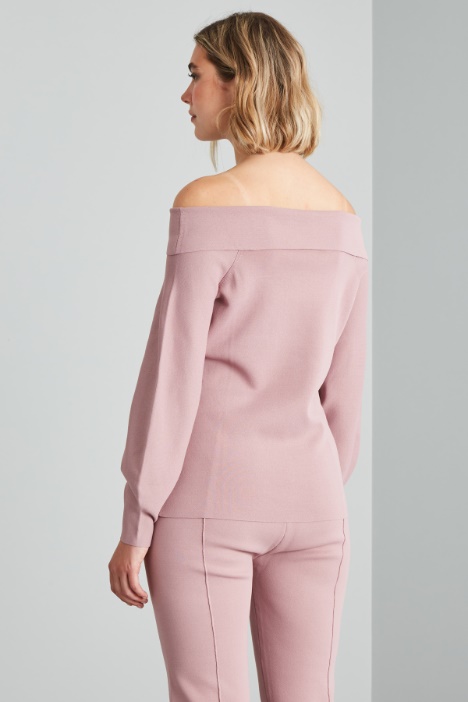 Maglia off shoulder in viscosa