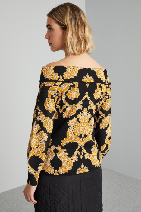 Jersey de viscosa con hombros descubiertos