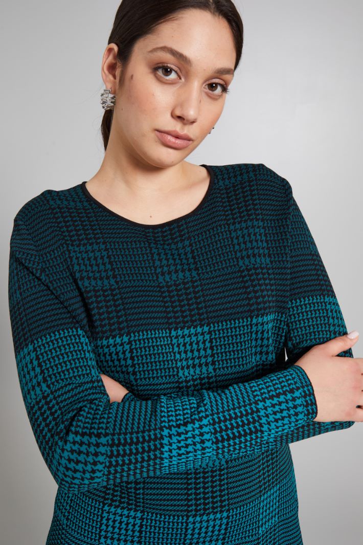 Slim-fit jacquard sweater Intrend - 4