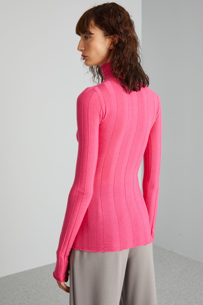 Stretch wool mock polo-neck sweater Intrend - 2