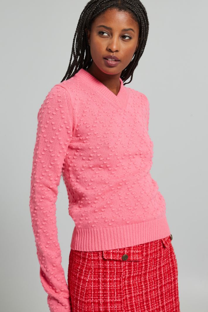 Sweater with raised stitch Intrend - 4