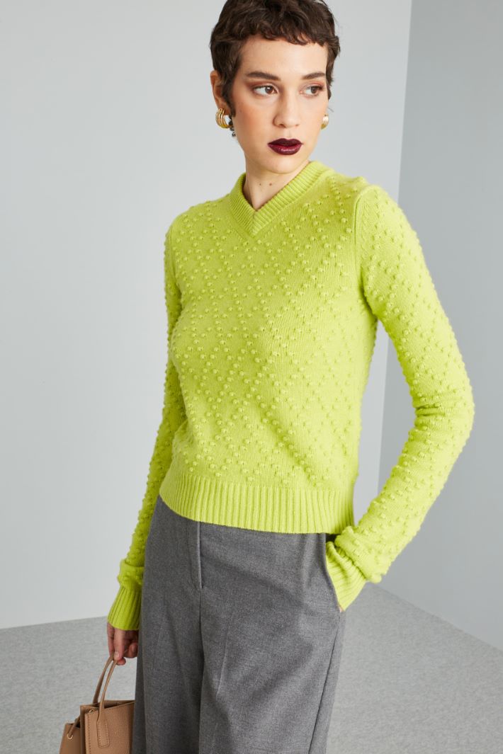 Sweater with raised stitch Intrend - 3