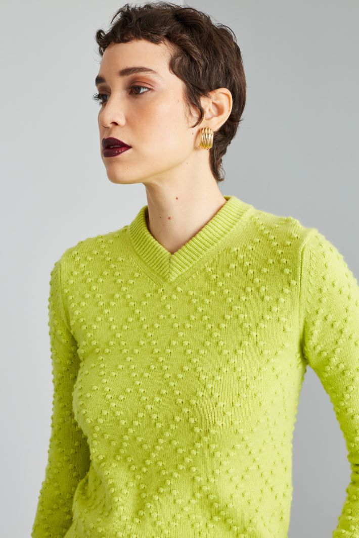 Sweater with raised stitch Intrend - 4