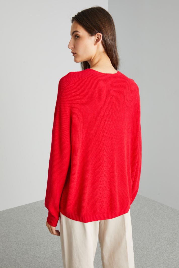 V-neck boxy sweater Intrend - 2