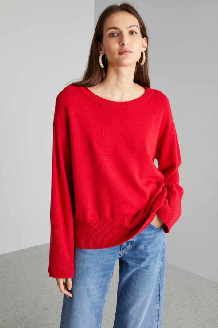 Loose viscose blend sweater Intrend - 3