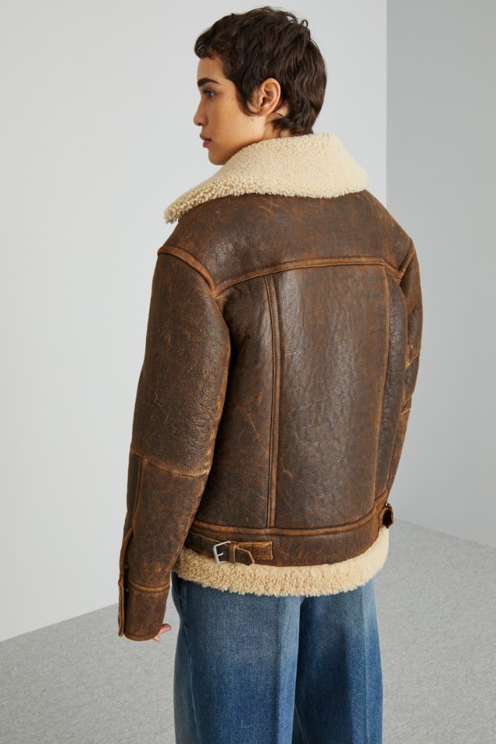 Oversized sheepskin jacket Intrend - 2