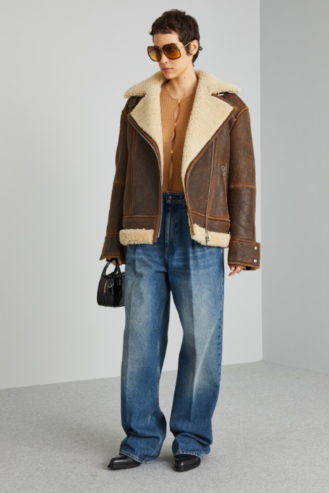 Oversized sheepskin jacket Intrend