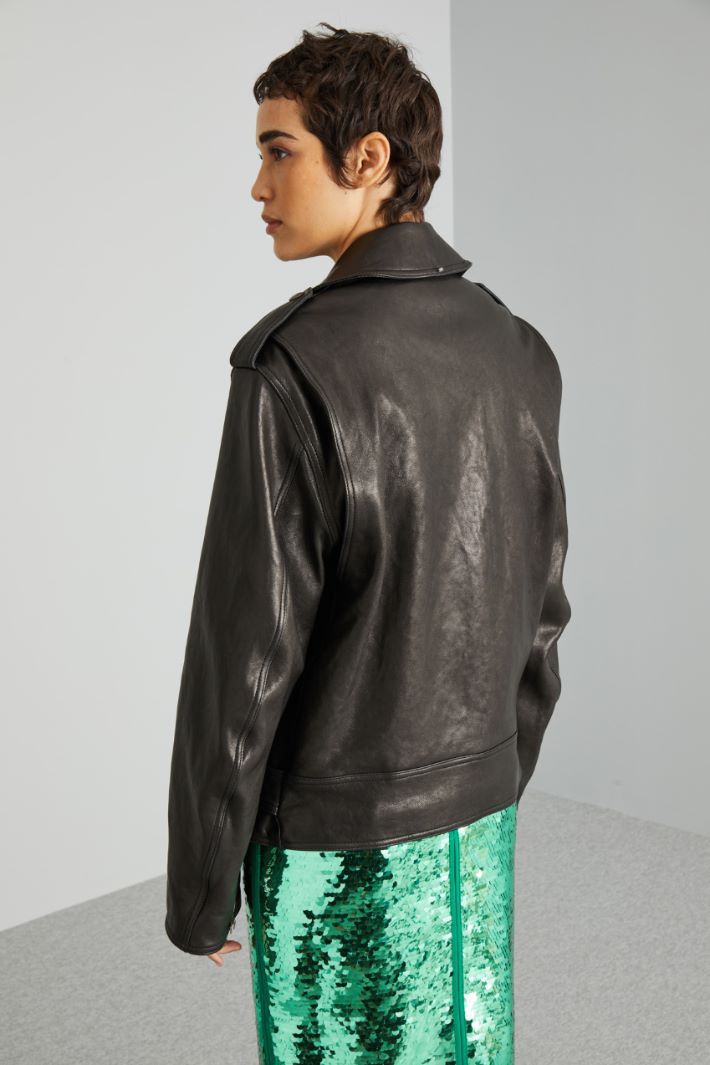 Biker jacket with strap Intrend - 2