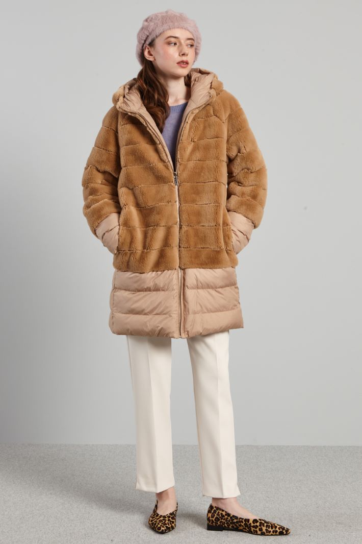 Padded coat with plush insert Intrend