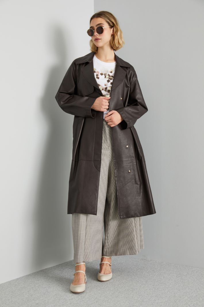 Long nappa duster coat Intrend