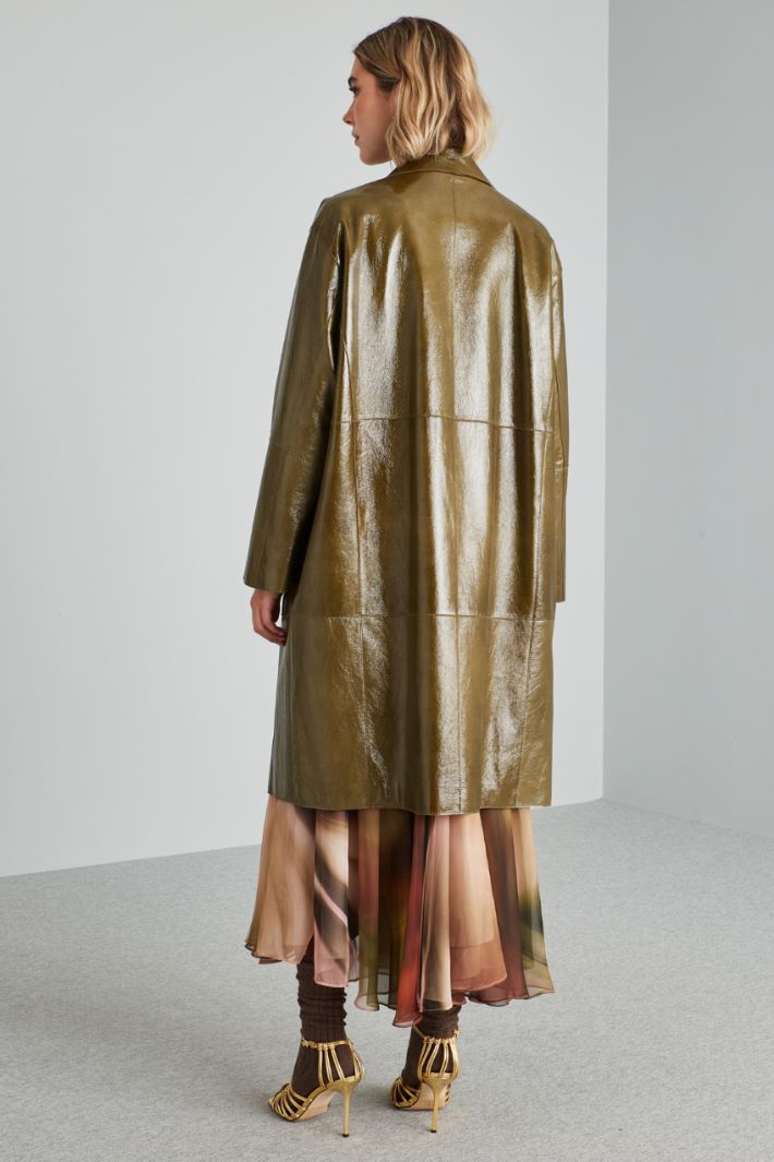 Patent leather duster coat Intrend - 2