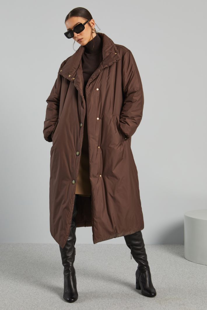 Long washed padded coat Intrend