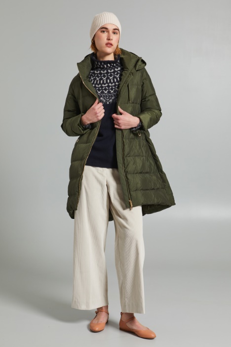 A-line down jacket with hood Intrend