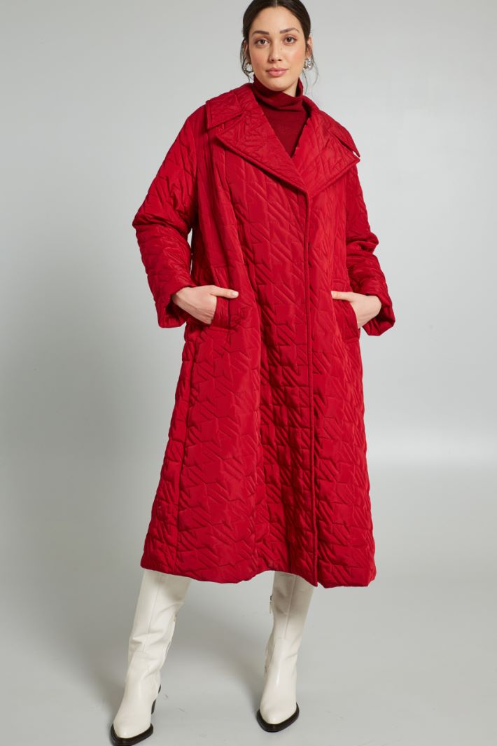 Long quilted down jacket Intrend - 3