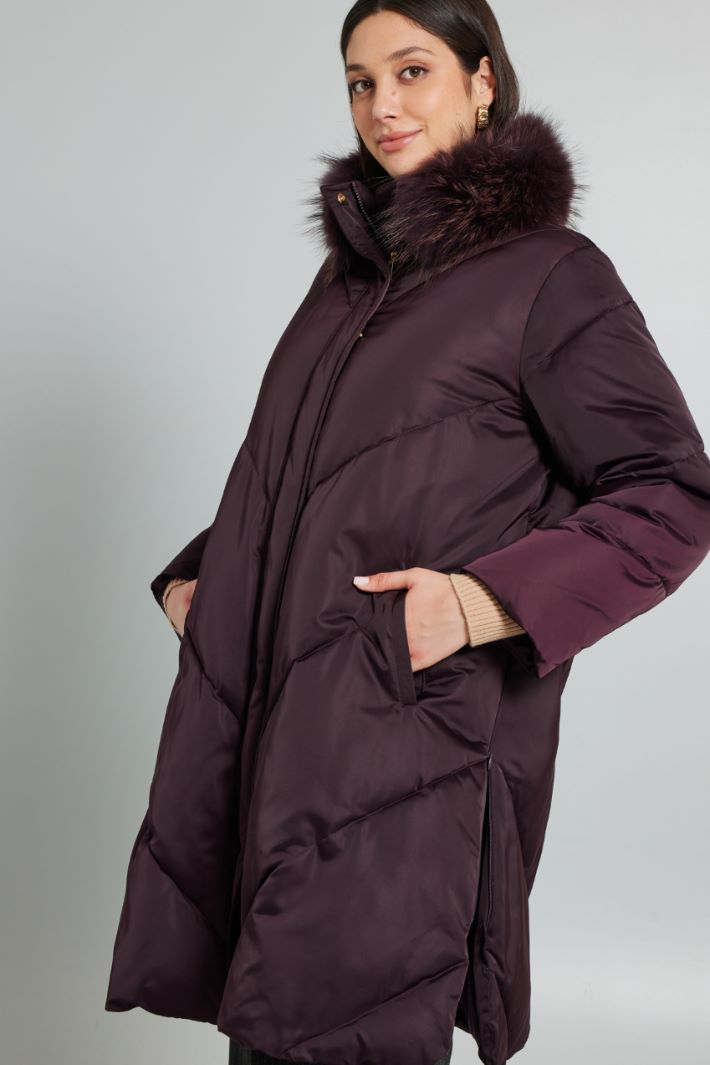 Padded jacket with fur-trimmed collar Intrend - 3