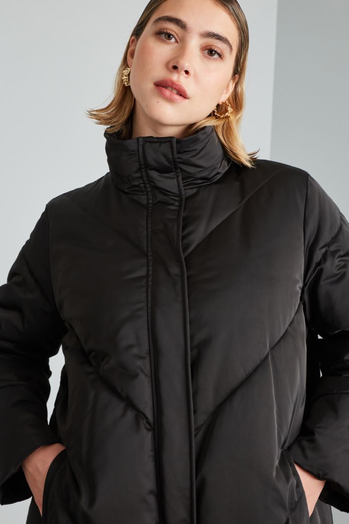 Padded jacket with fur-trimmed collar Intrend - 4