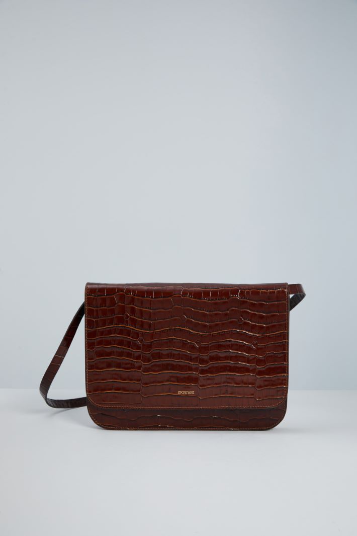 Crocodile-print rigid bag Intrend