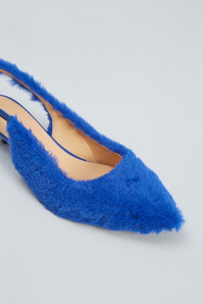 Fur effect slingback court shoes Intrend - 4