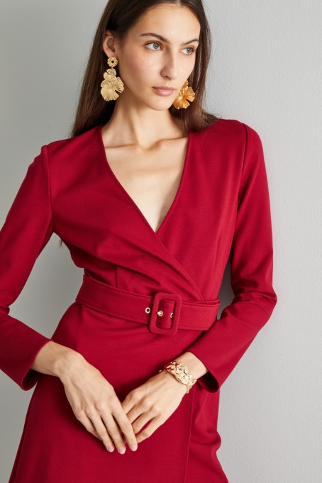 Abito incrociato in jersey