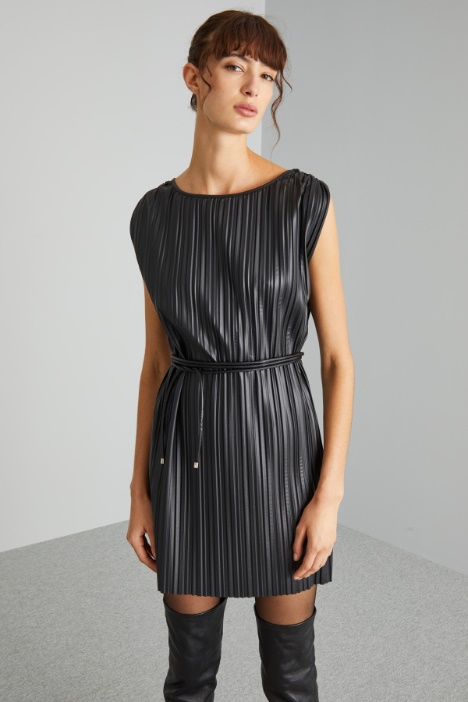 Abito a tunica in similpelle