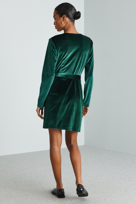 Abito corto in velluto