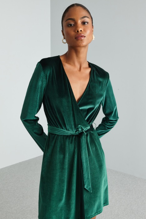 Abito corto in velluto