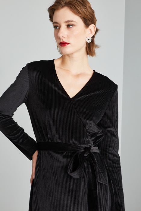 Abito corto in velluto