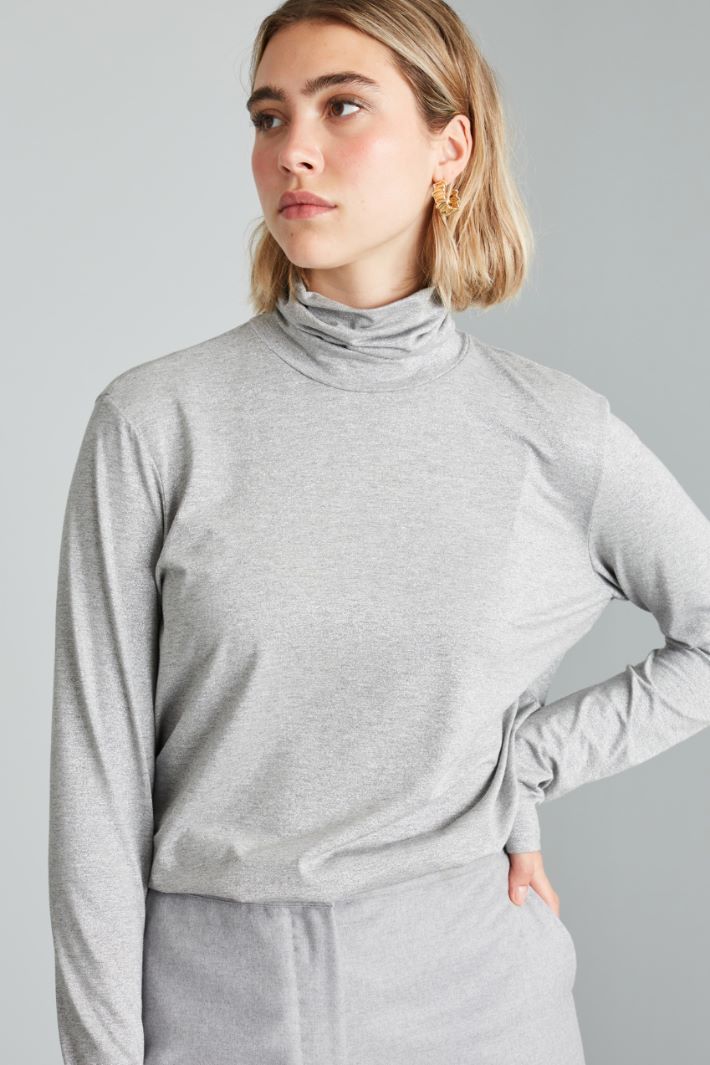 Lurex turtleneck sweater Intrend - 4