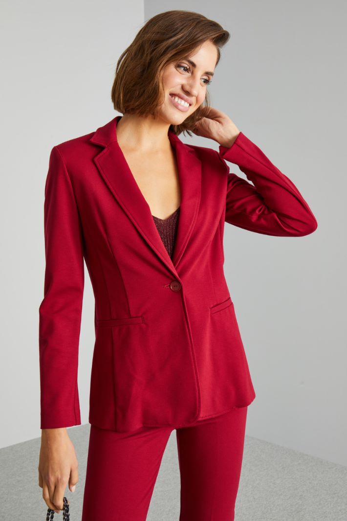 Slim-fit jersey blazer Intrend - 3