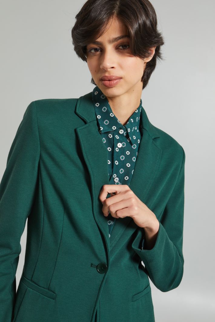 Slim-fit jersey blazer Intrend - 4