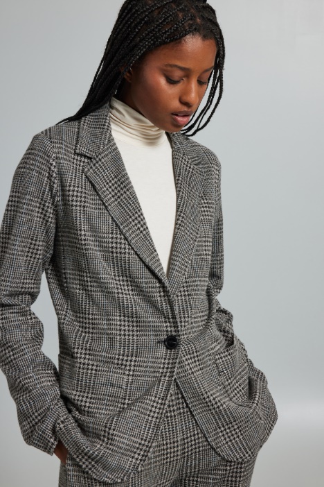 Blazer de punto de jacquard Intrend