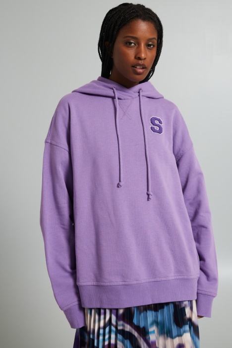 Hoodie with terry cloth detail Intrend