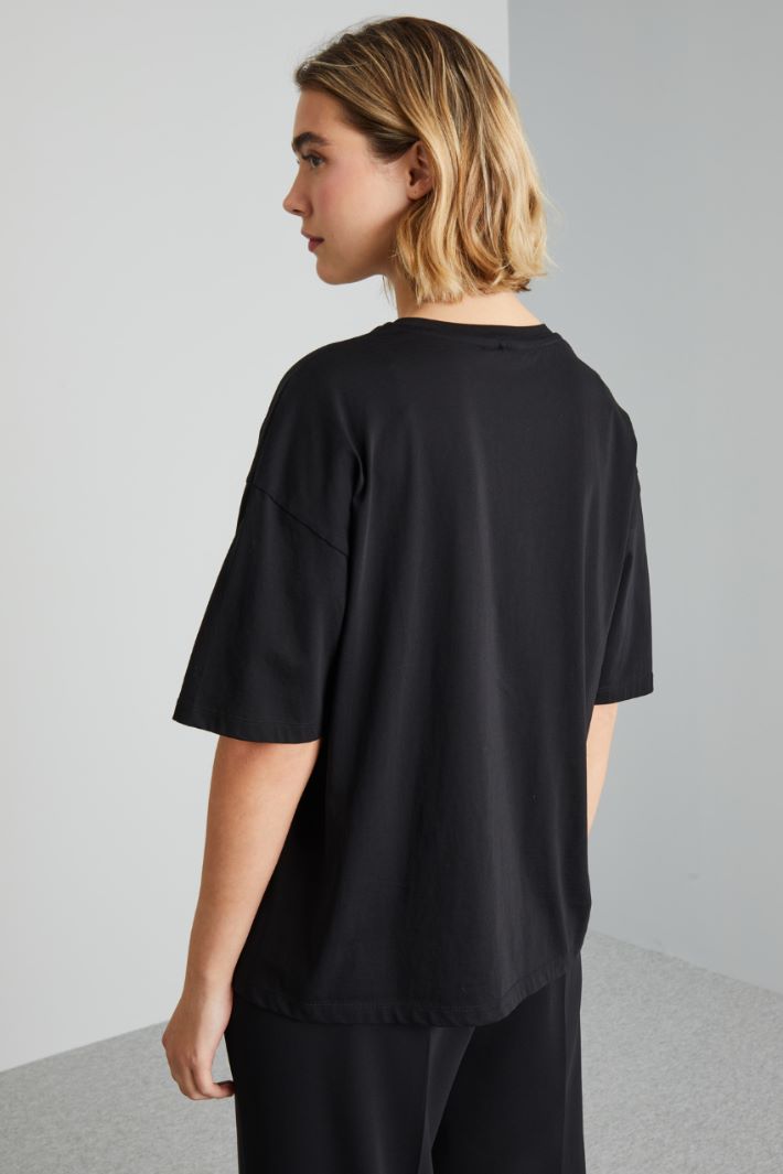  T-shirt with satin insert Intrend - 2