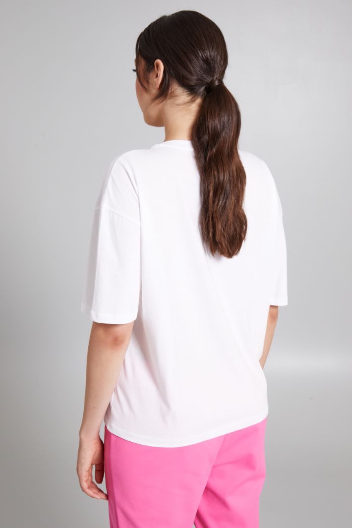  T-shirt with satin insert Intrend - 2