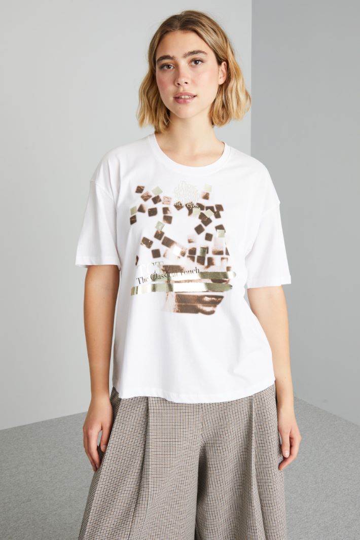 Print-adorned jersey T-shirt Intrend - 3