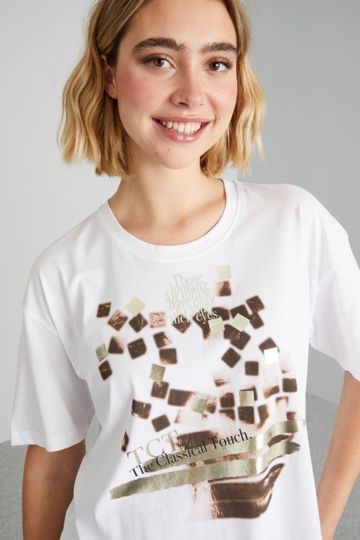 Print-adorned jersey T-shirt Intrend - 4