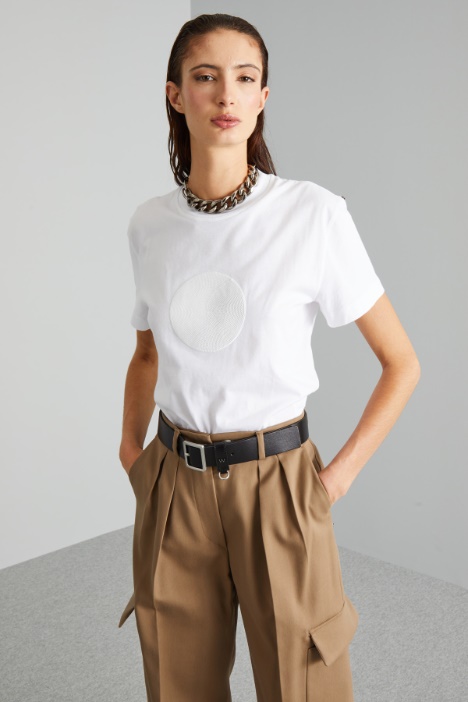 Cotton T-shirt with sequins Intrend