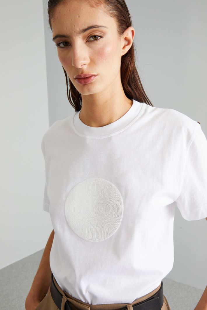 T-shirt in cotone con paillettes Intrend - 4