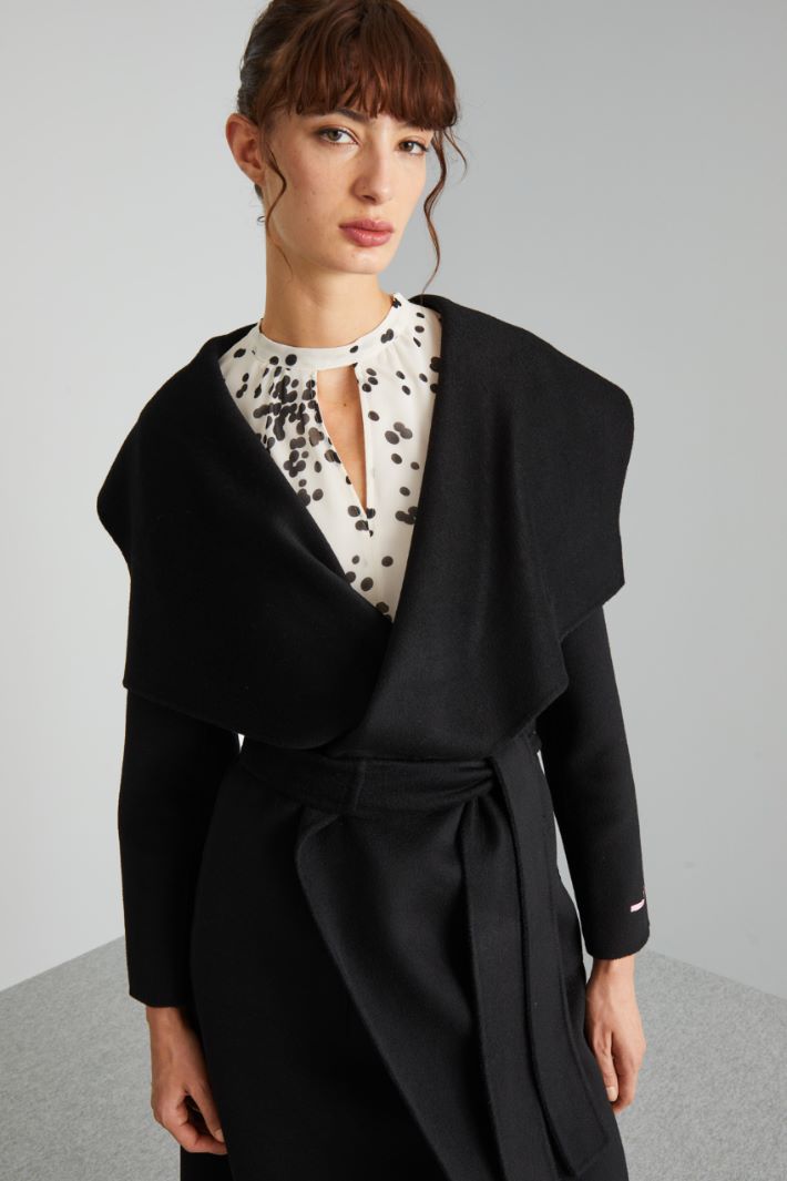 Coat with asymmetric collar Intrend - 4