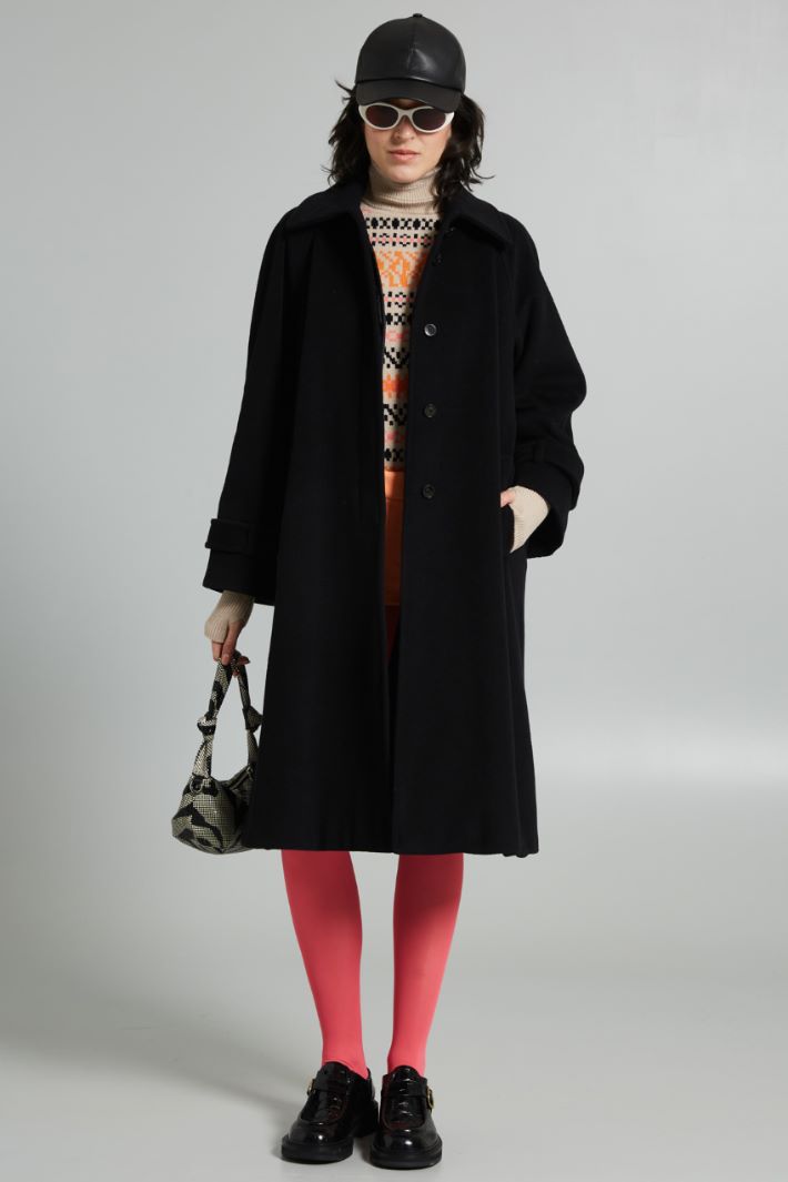 Wool coat with shirt collar Intrend